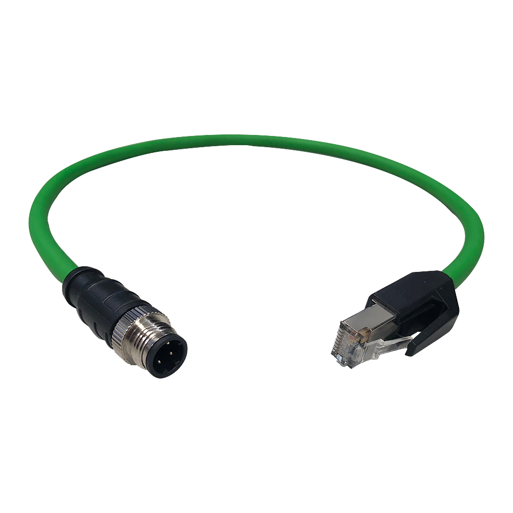 TactiSight PIOC-0400 M12 to RJ-45 Network Cable, 1 m